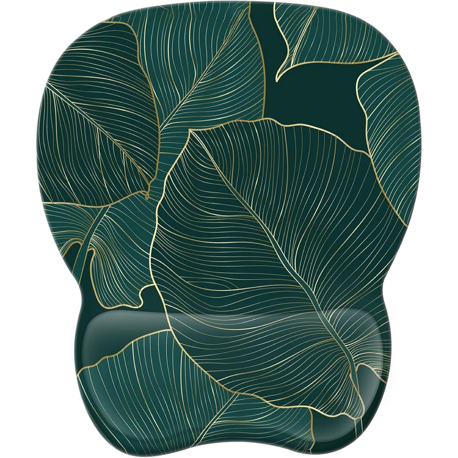 Tapis de souris ergonomique avec repose-poignets, tapis de souris avec repose-poignets en mousse à mémoire et base antidérapante pour le café, la