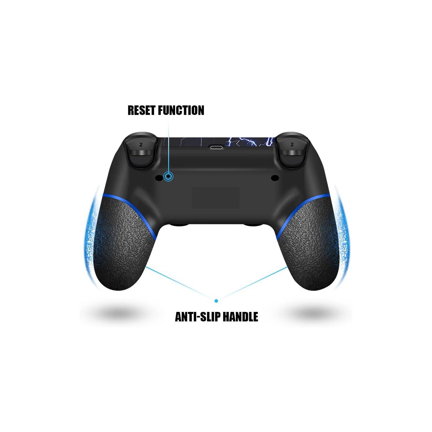 Manette sans fil pour PS4, manette de jeu V2 pour PS4 avec prise antidérapante des deux côtés et prise audio 3,5&nbsp;mm, Lightning