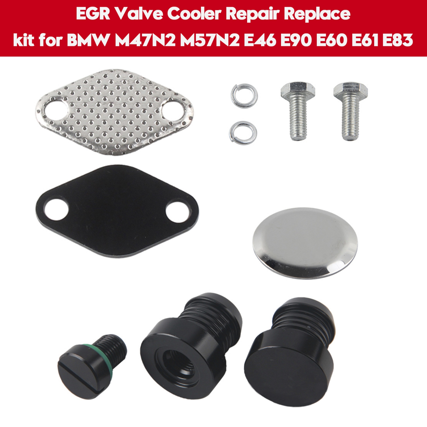 EGR Valve Cooler Repair Replace kit for BMW M47N2 M57N2 E46 E90 E60 E61 E83