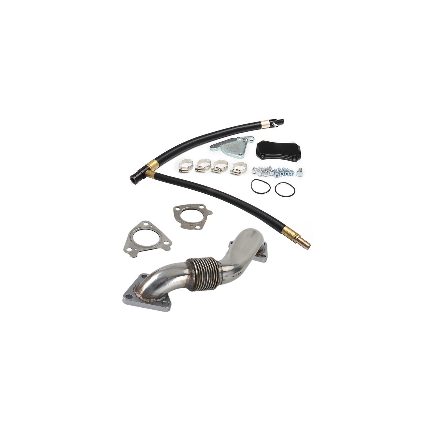 EGR Delete & Cooler Race Kit w/ Up pipe for GMC Chevy 6.6L Duramax Diesel 2011-2015