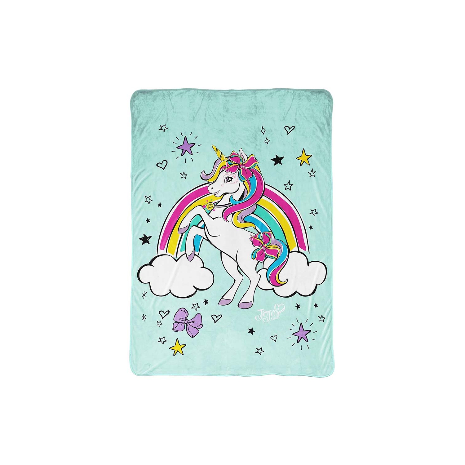 Couverture en microfibre multicolore Born Unicorn Rainbow de JoJo Siwa pour enfants