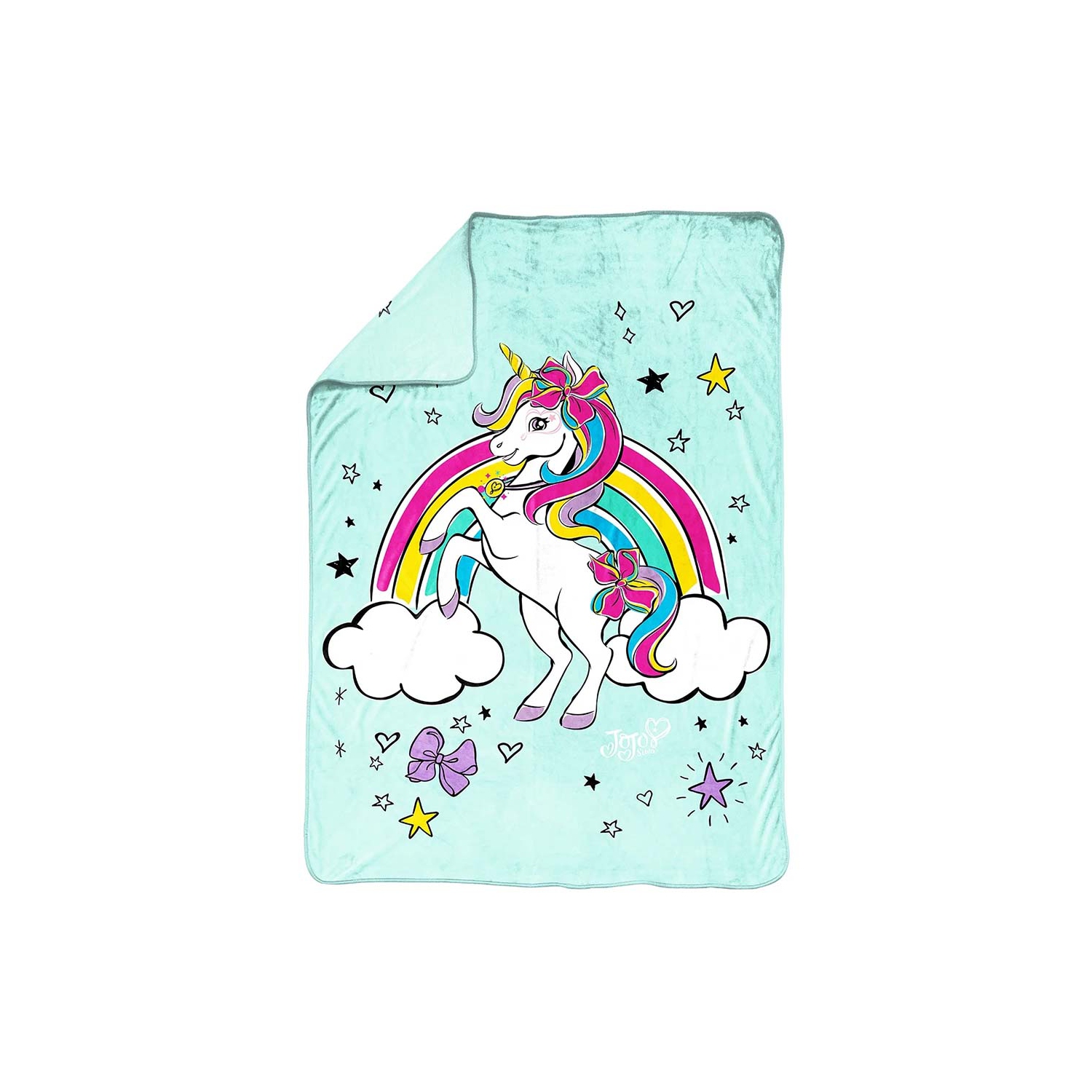 Couverture en microfibre multicolore Born Unicorn Rainbow de JoJo Siwa pour enfants