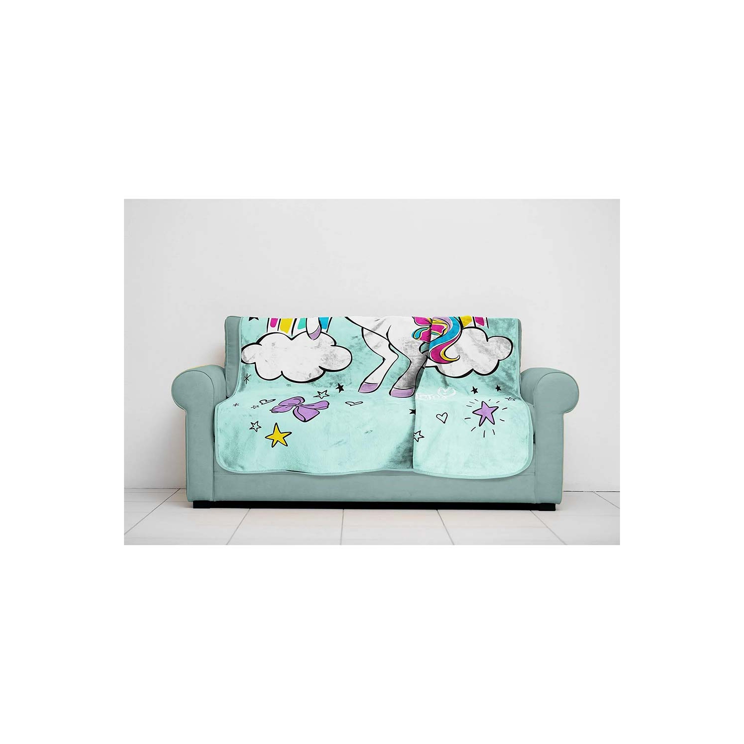 Couverture en microfibre multicolore Born Unicorn Rainbow de JoJo Siwa pour enfants