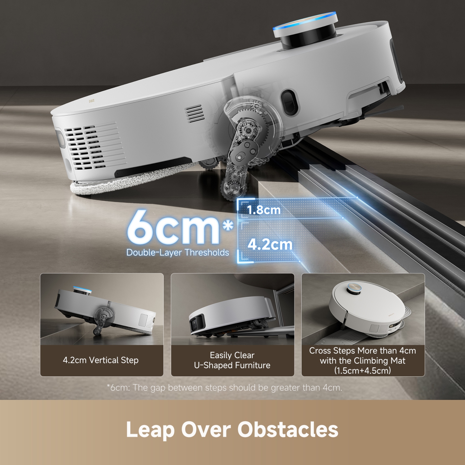 Dreame X50 Ultra Robot Vacuum and Mop with Auto-Empty and Mop Self-Cleaning, 20 KPa Suction, Obstacle Avoidance and 360° Navigation, Corner to Edge