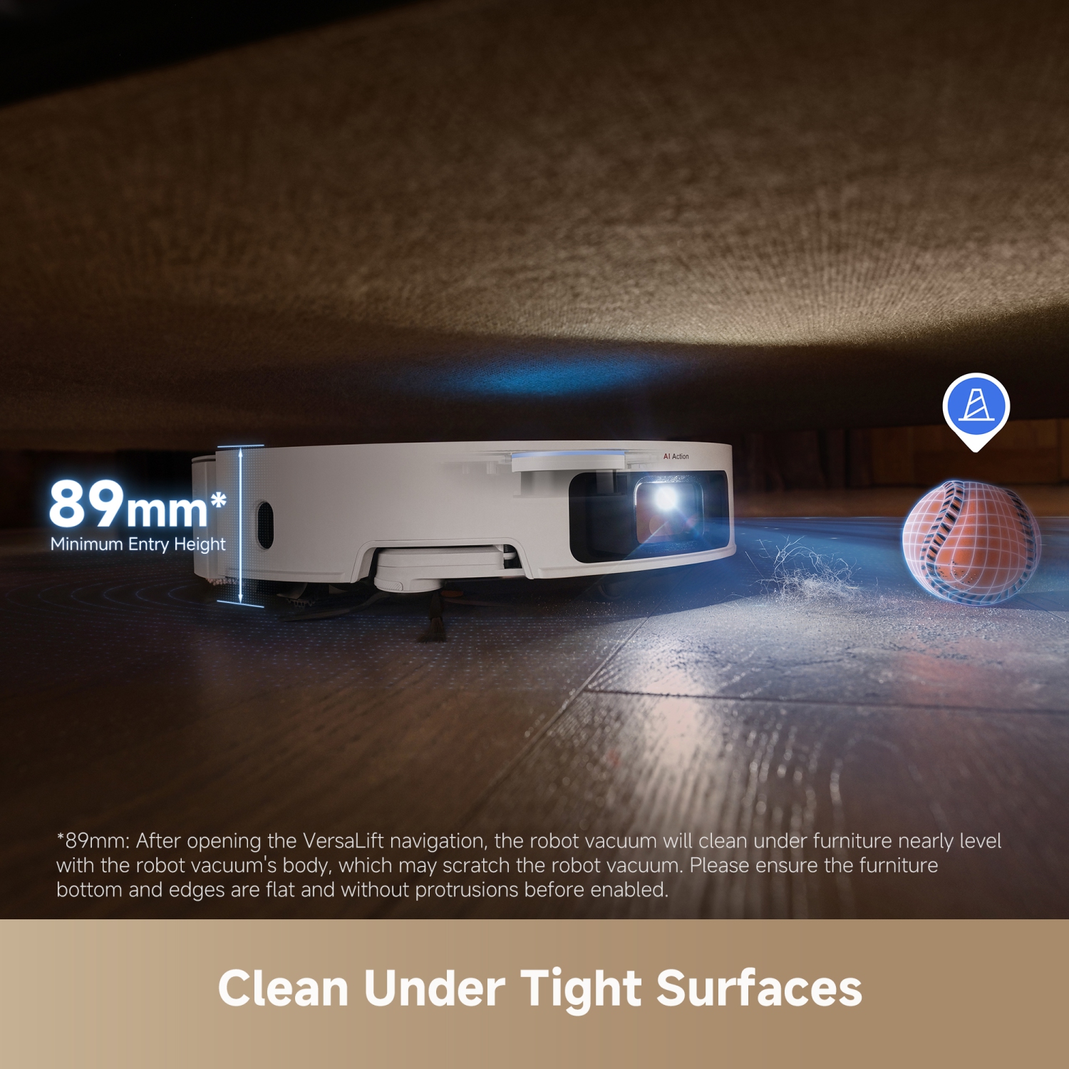 Dreame X50 Ultra Robot Vacuum and Mop with Auto-Empty and Mop Self-Cleaning, 20 KPa Suction, Obstacle Avoidance and 360° Navigation, Corner to Edge