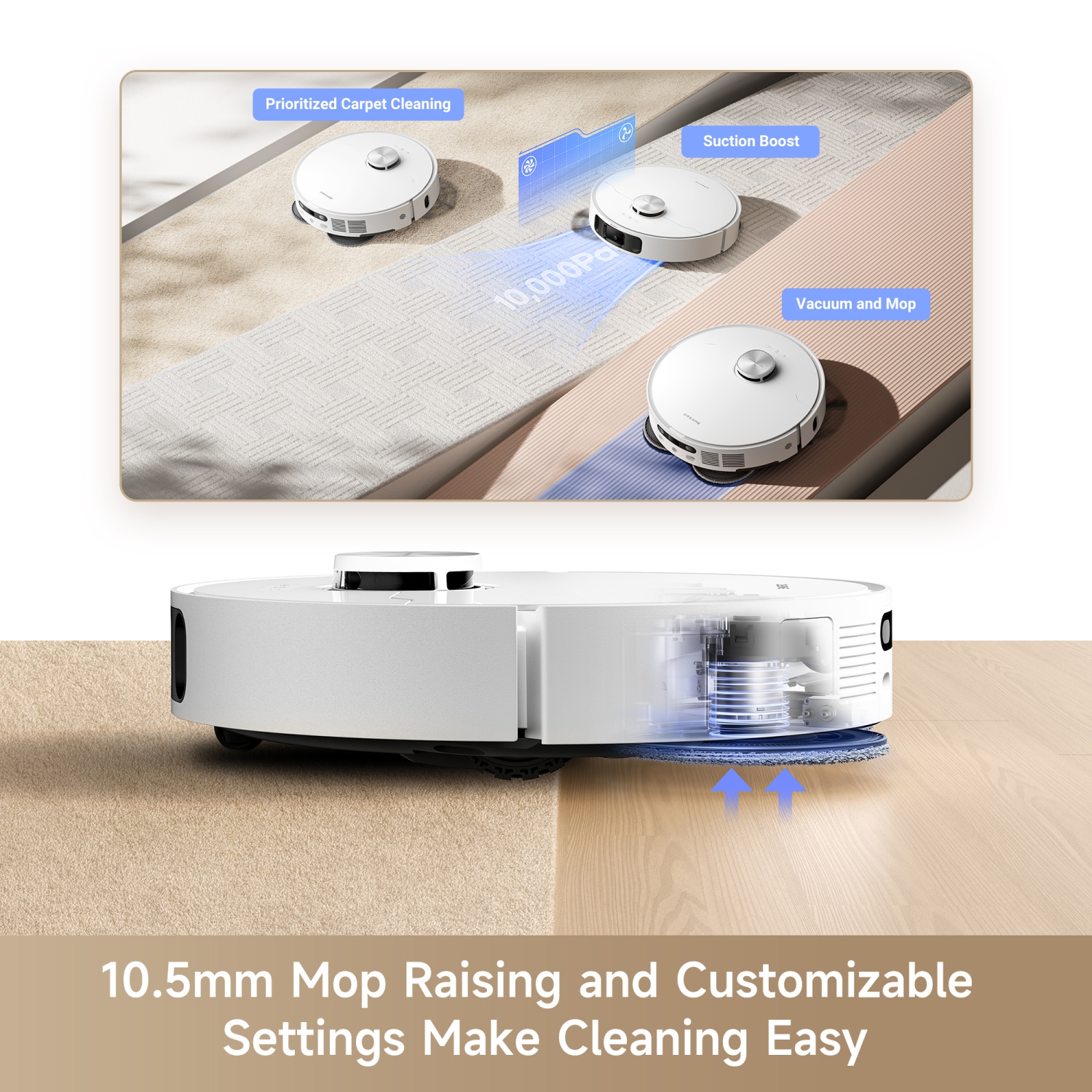 Dreame L10s Ultra Gen2 Robot Vacuum and Mop, 10 KPa Suction, MopExtend Tech, All-in-1 Base Station, Pet-Friendly, Versatile Carpet Cleaning, DuoScrub