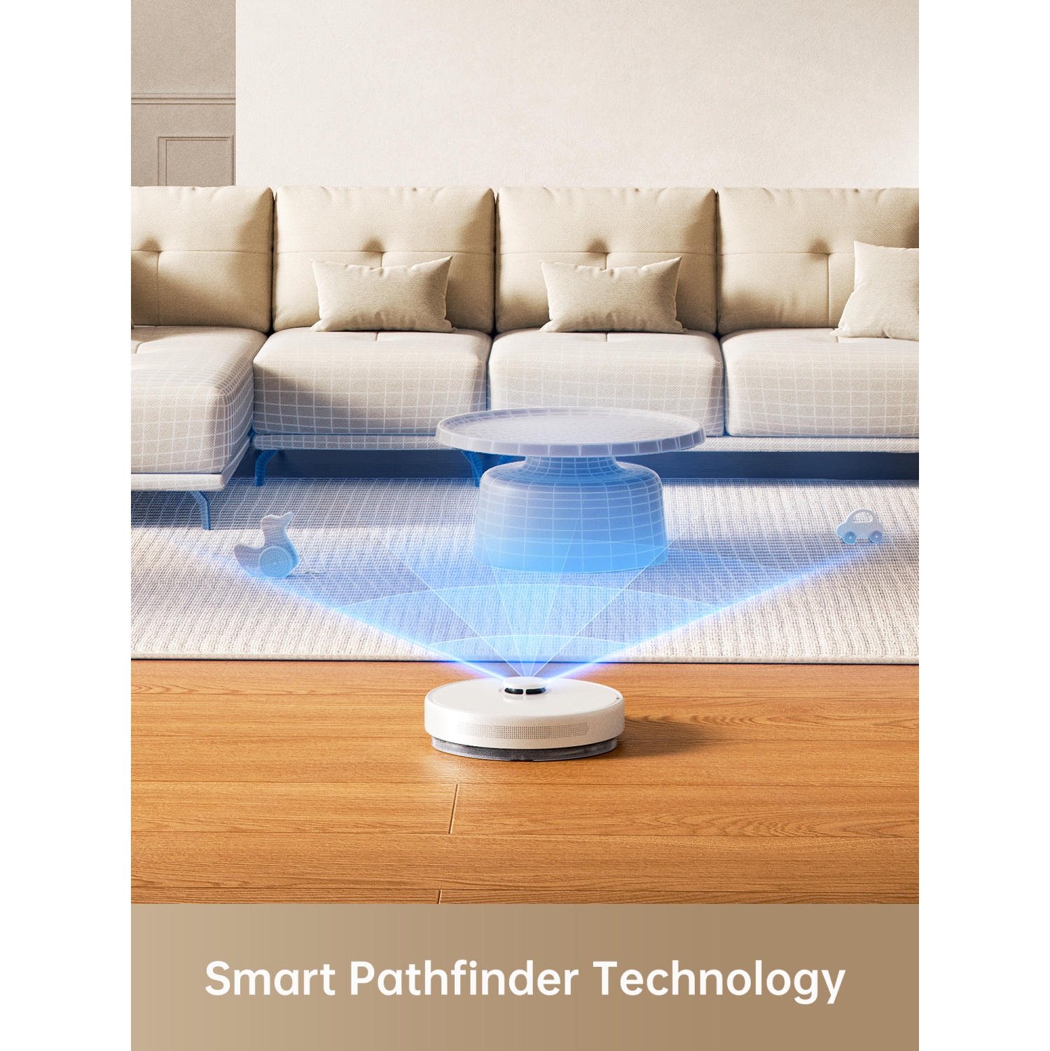 Dreame C20 Plus Robot Vacuum and Mop with Self Emptying Base for 90 Days of Cleaning, 6000 Pa Suction and LiDAR Navigation, Smart Mapping and