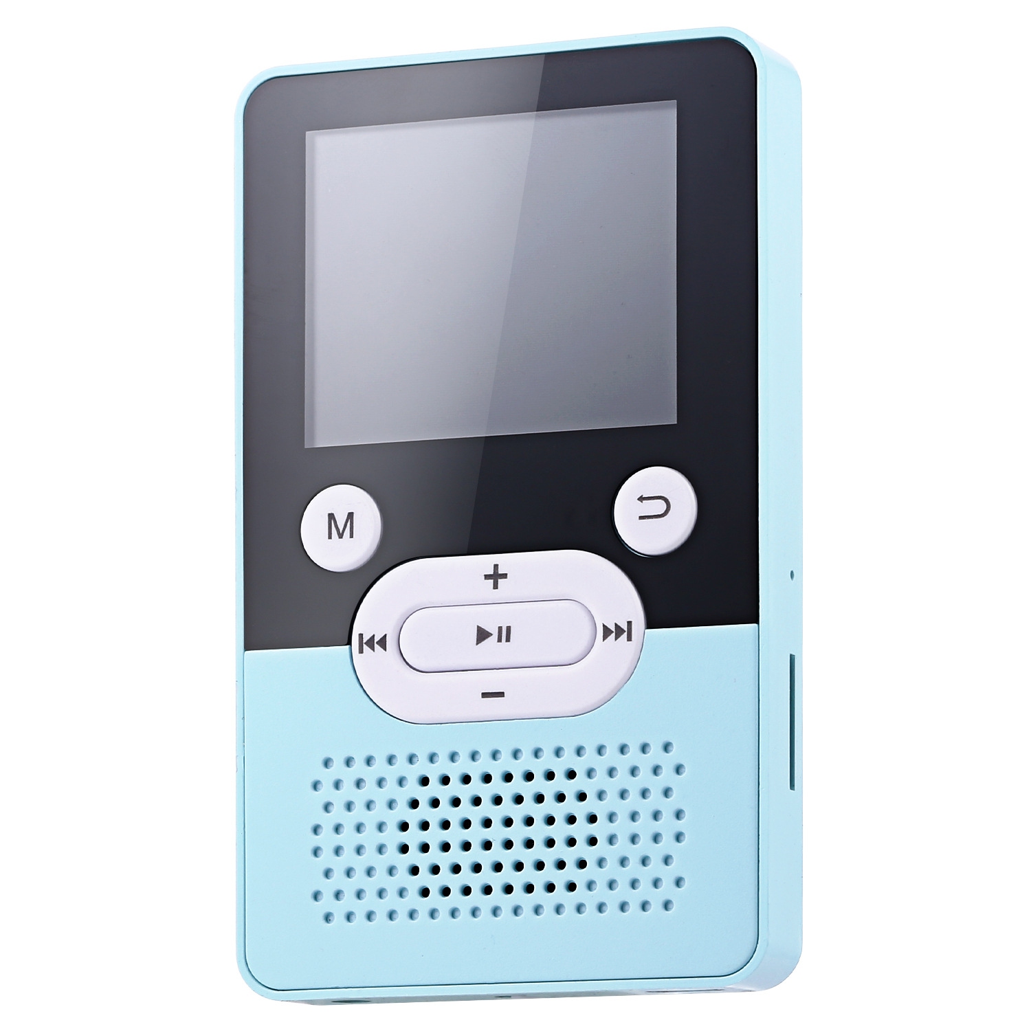 Lecteur MP3/MP4 Bluetooth bleu, écran de 1,8&nbsp;po, batterie 250&nbsp;mAh, batterie longue durée, léger et portatif - prend en charge plusieurs