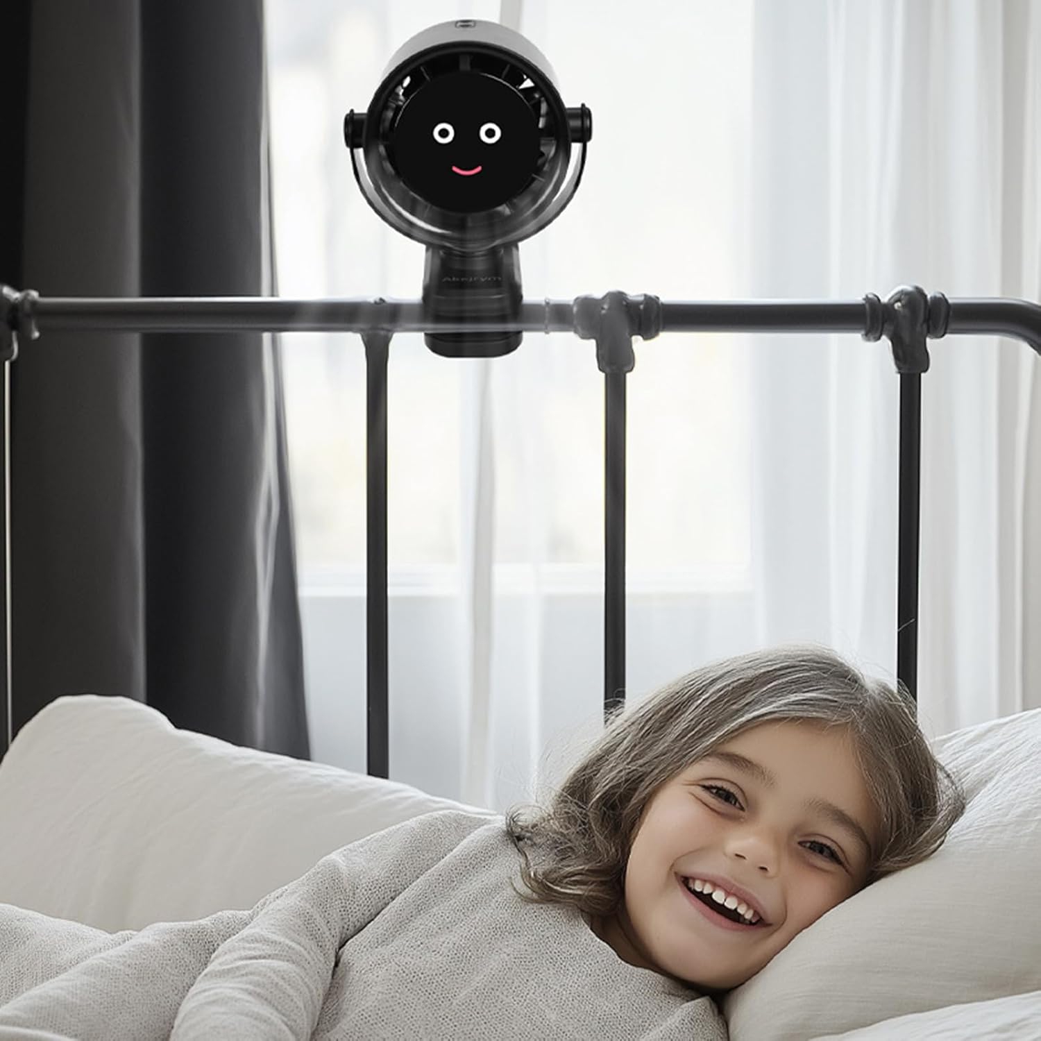 4000&nbsp;mAh – Ventilateur à pince rechargeable avec moteur sans balais, 5 réglages de vitesse, rotation à 720°, 36&nbsp;dB ultra-silencieux –