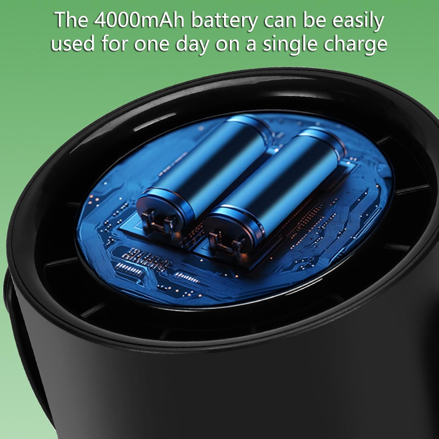 4000&nbsp;mAh – Ventilateur à pince rechargeable avec moteur sans balais, 5 réglages de vitesse, rotation à 720°, 36&nbsp;dB ultra-silencieux –