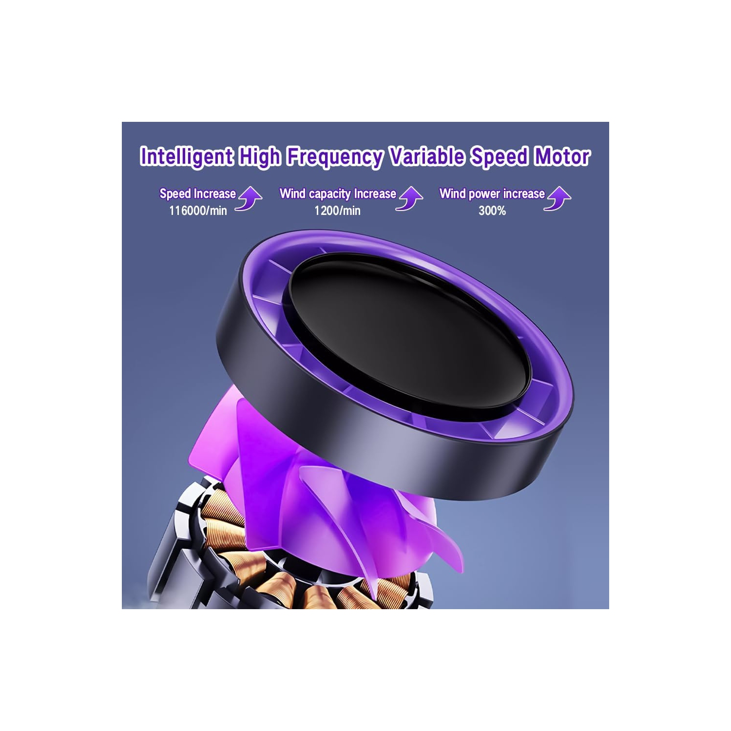 4000mAh Rechargeable Silent Turbine Desk Fan, 1-100 Speed Adjustment, LED Display, USB Charging, Digital Display for Home Office Wall Mount - Compact