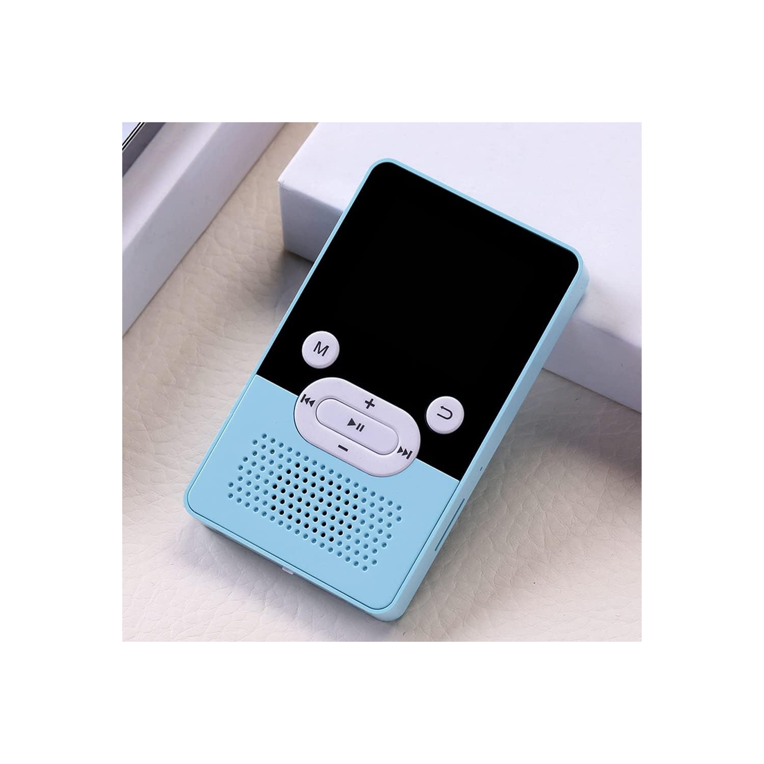 Lecteur MP3/MP4 Bluetooth bleu, écran de 1,8&nbsp;po, batterie 250&nbsp;mAh, batterie longue durée, léger et portatif - prend en charge plusieurs