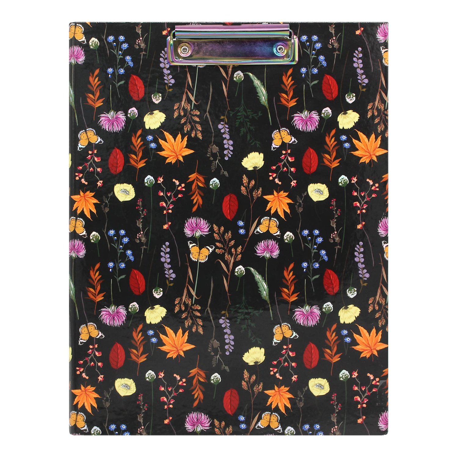 Pukka Pad, Bloom A4 Padfolio , Planchette de rangement de documents avec dossier intérieur et bloc-notes , 32 x 13,5&nbsp;cm , Noir
