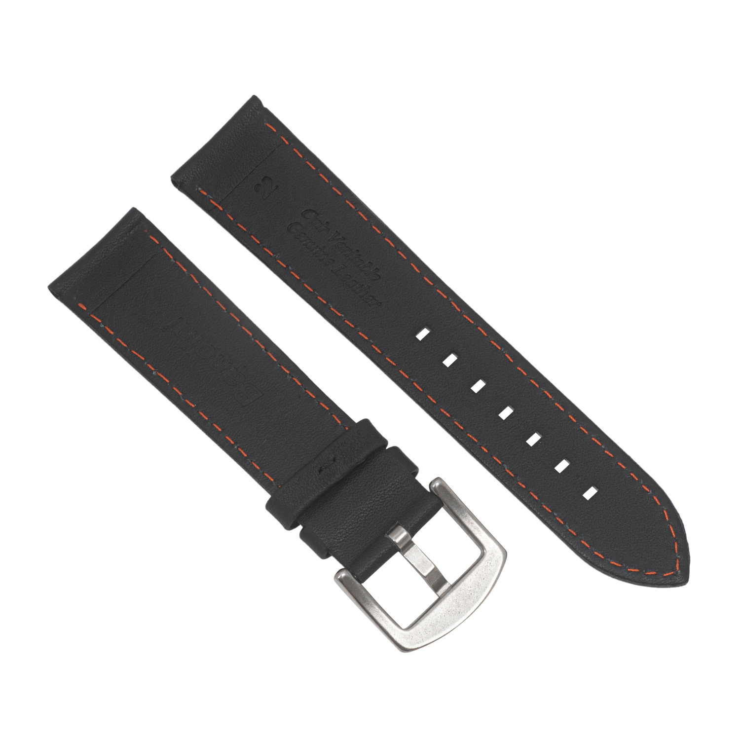 Bracelet de course en cuir pour hommes 20&nbsp;mm de Bandini pour Galaxy Watch8 7 6 5 4 de Samsung, Active, convient aux Garmin Vivoactive, Vivomove