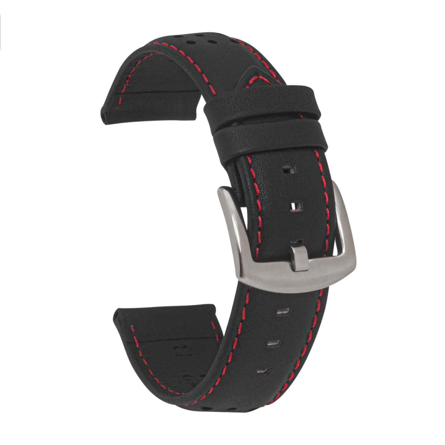 Bracelet de course en cuir pour hommes 20&nbsp;mm de Bandini pour Galaxy Watch8 7 6 5 4 de Samsung, Active, convient aux Garmin Vivoactive, Vivomove