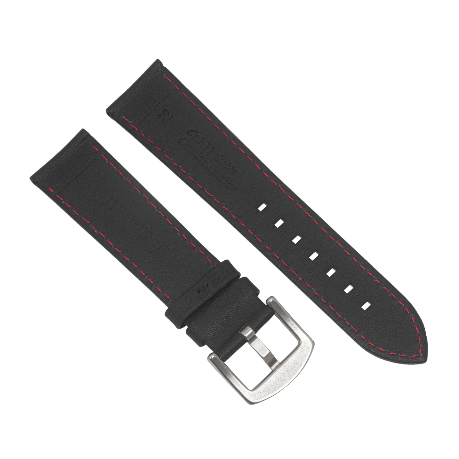 Bracelet de course en cuir pour hommes 20&nbsp;mm de Bandini pour Galaxy Watch8 7 6 5 4 de Samsung, Active, convient aux Garmin Vivoactive, Vivomove