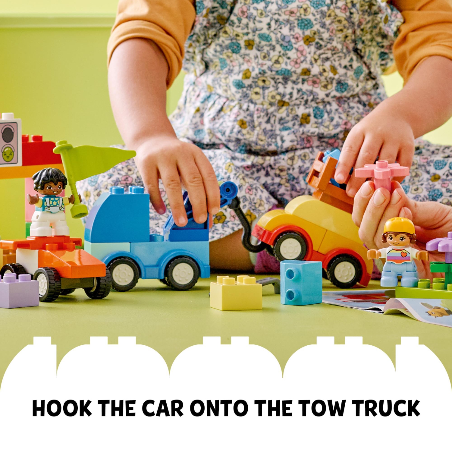 LEGO DUPLO Classic Cars and Trucks Brick Box Playset, Educational STEM Toy, Preschool Toy Building Set for Toddlers Aged