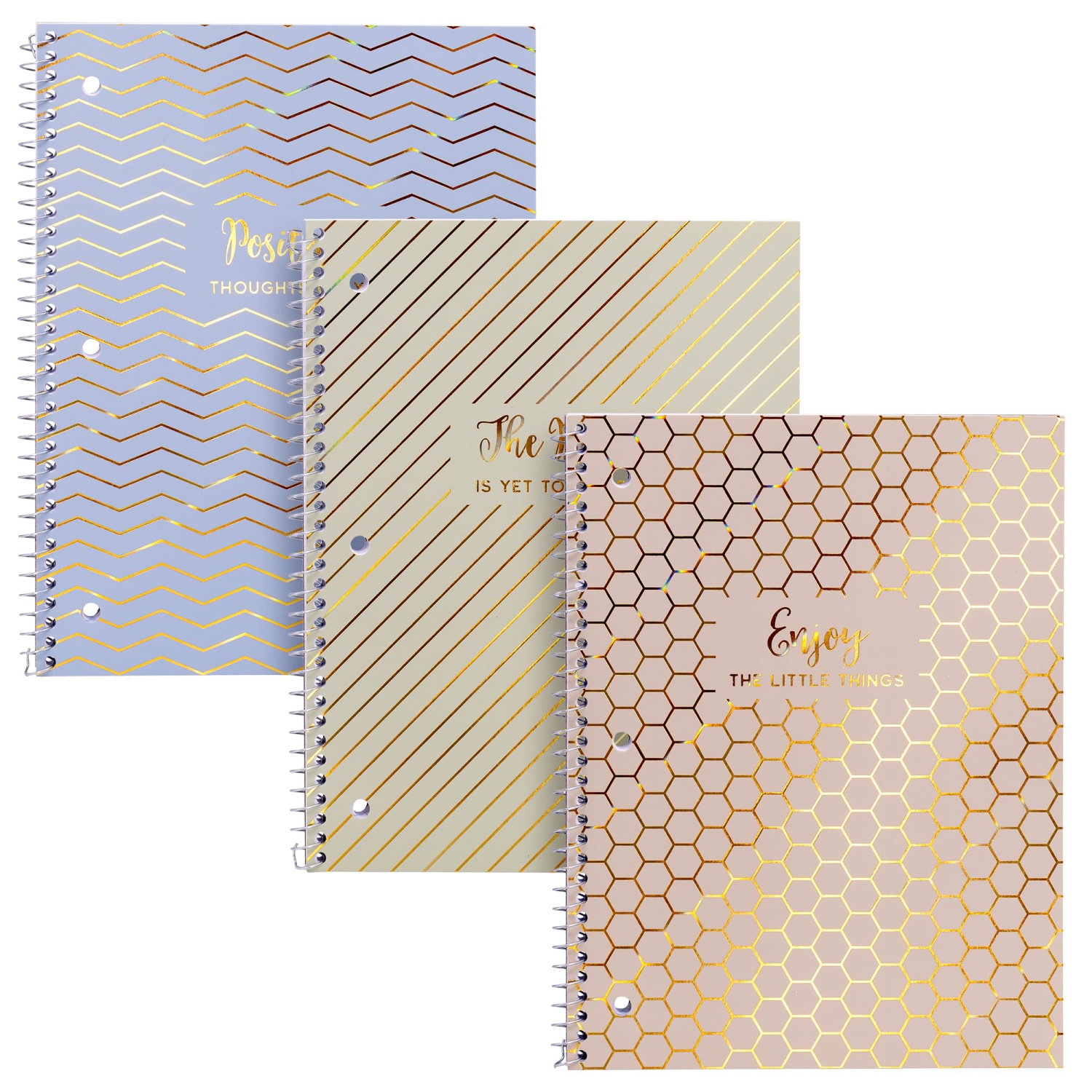 Bloc-notes Pukka, Haze à reliure spiralée à un sujet avec 100 pages de 3 trous, papier ligné perforé 80&nbsp;GSM avec bords perforés , 10,5 x