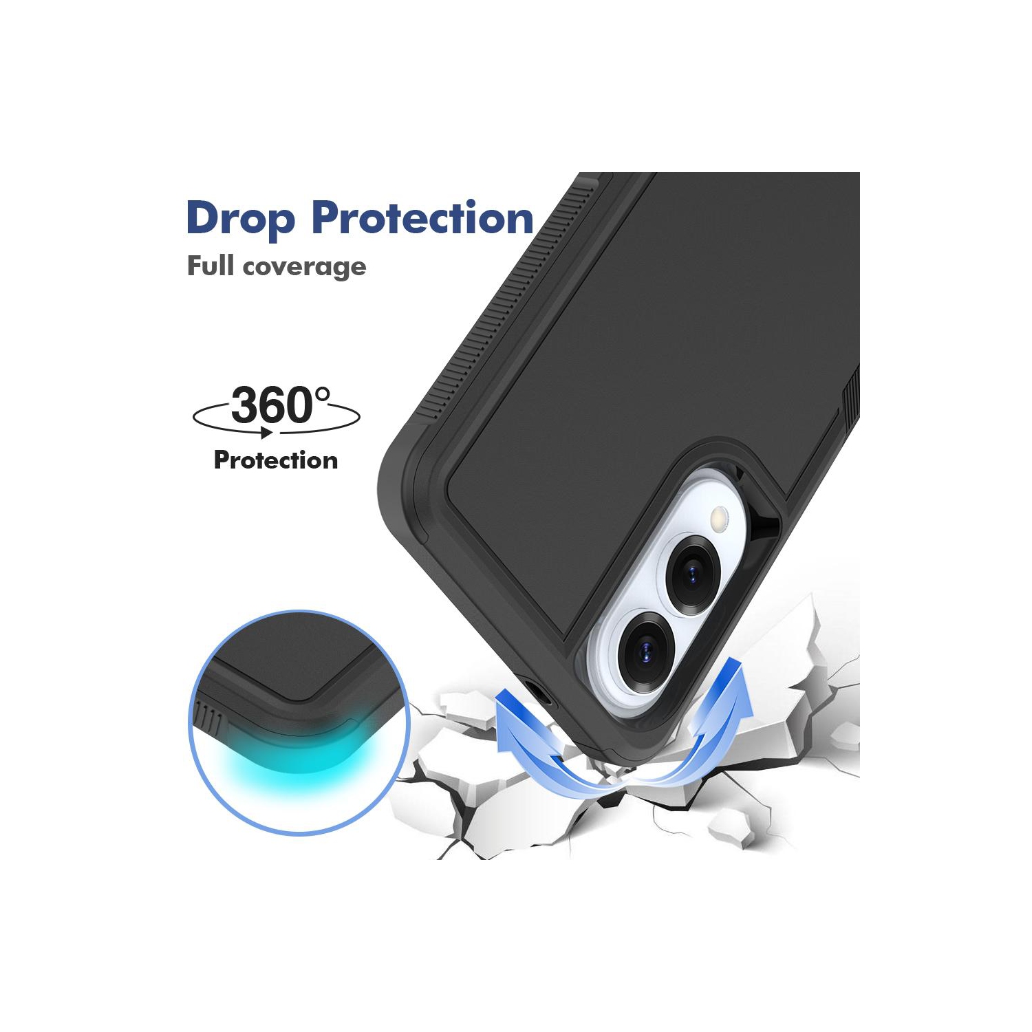 Étui rigide ajusté robuste Dual Layered Comm de XCRS pour Galaxy S25 Edge