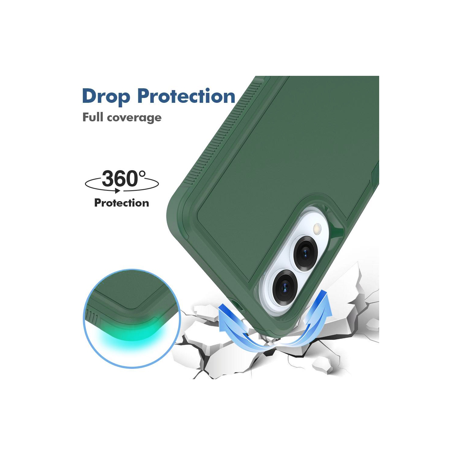 Étui rigide ajusté robuste Dual Layered Comm de XCRS pour Galaxy S25 Edge