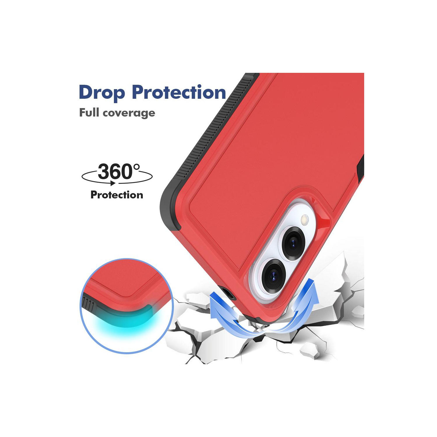 XCRS Dual Layered Comm Rugged Fitted Hardshell Case for Galaxy S25 Edge