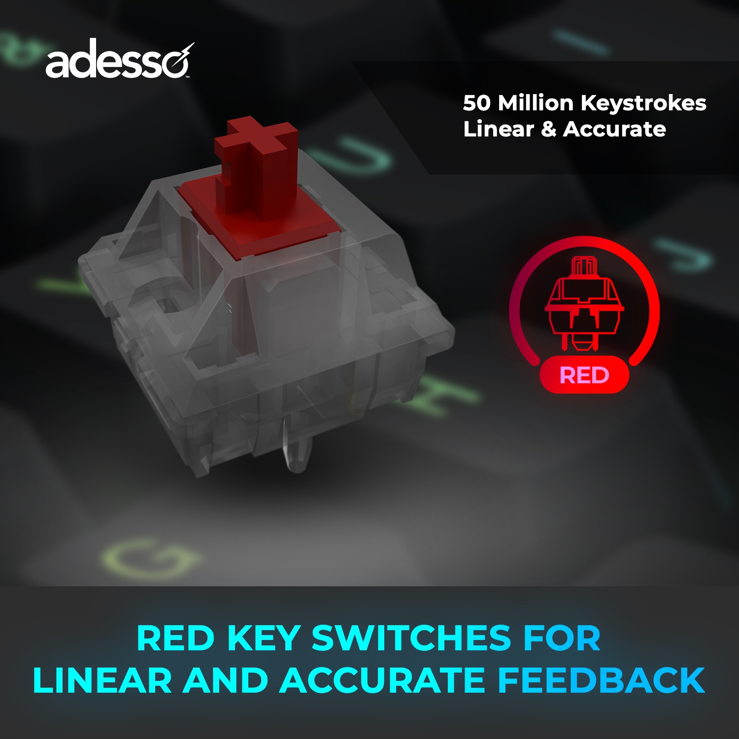 Adesso EasyTouch 1100 Mechanical Keyboard – RGB, Wired/Wireless/Bluetooth, 88-Key, Hot-Swappable, QMK/VIA, Copilot Key