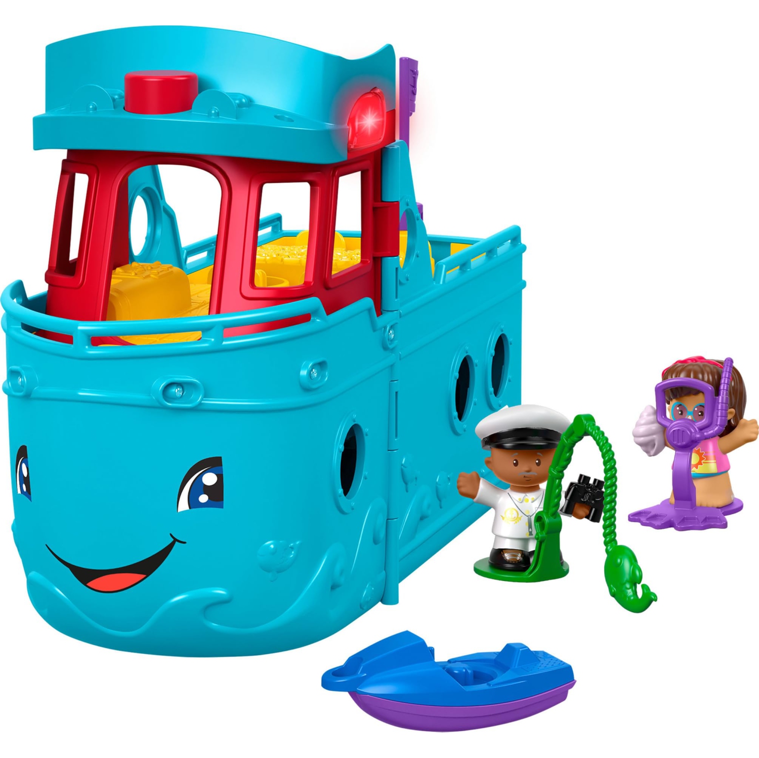Fisher-Price Little People Toddler Toy Travel Together Friend Ship Musical Playset with 2 Figures for Pretend Play Kids