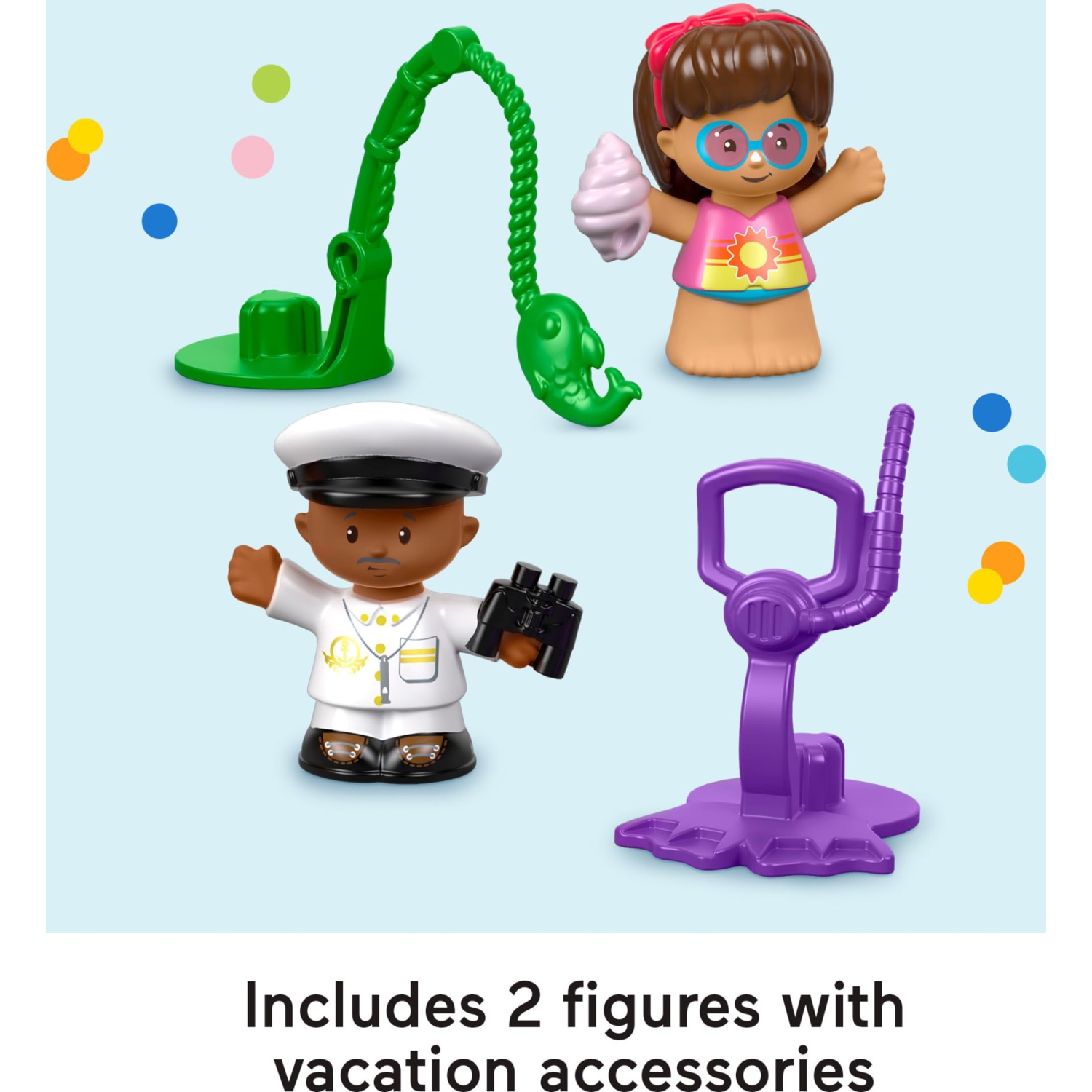 Fisher-Price Little People Toddler Toy Travel Together Friend Ship Musical Playset with 2 Figures for Pretend Play Kids