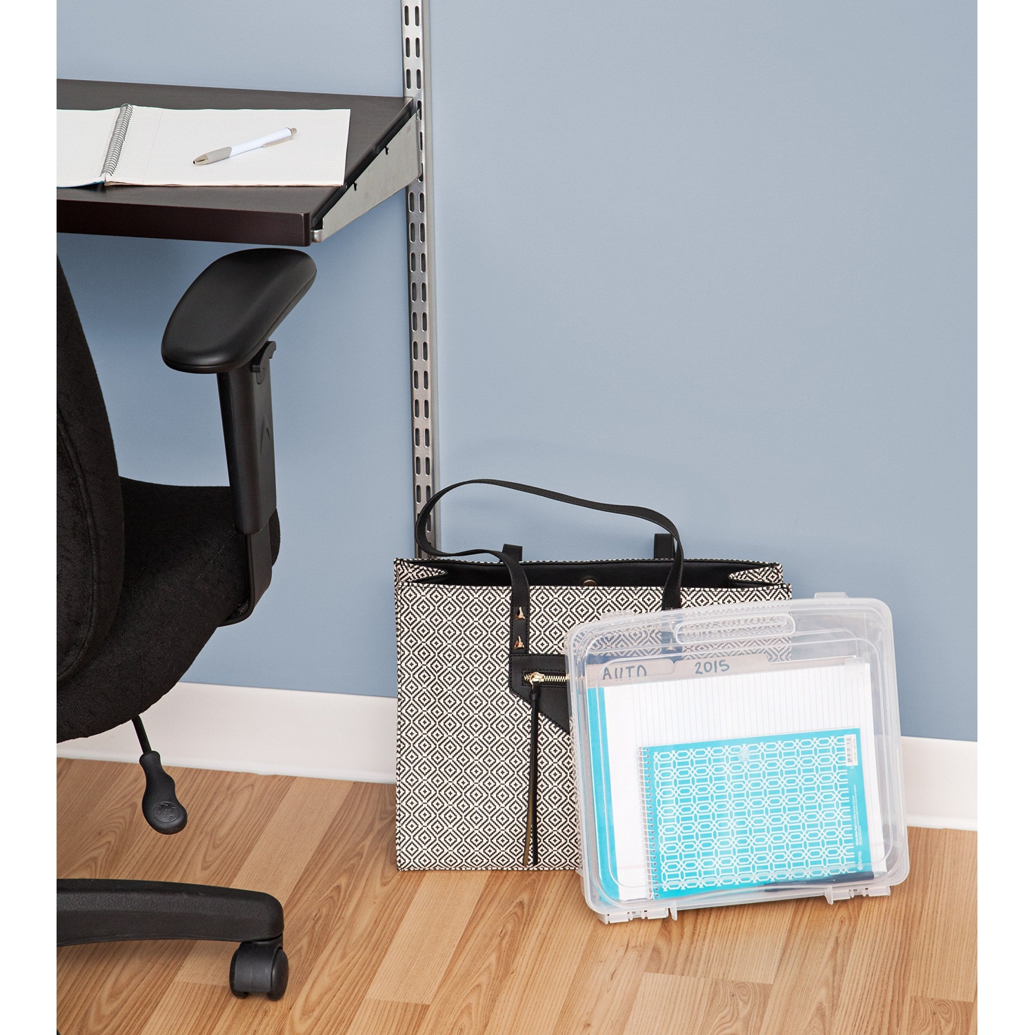 IRIS USA 8.5" x 11" Thick Plastic Portable Project Storage Case with Snap-Tight Closure Latch, 6-Pack, Caddy Container B