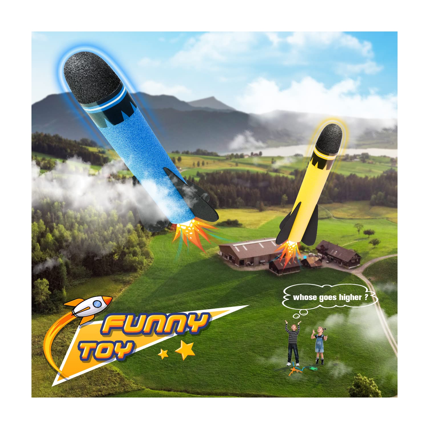 Toys for 3-12 Year Old Boys, CHIMMY Rocket Kit Outdoor Toys for Kids 3-12 Rocket Set Birthday Gifts for Girls Age 3-12 O