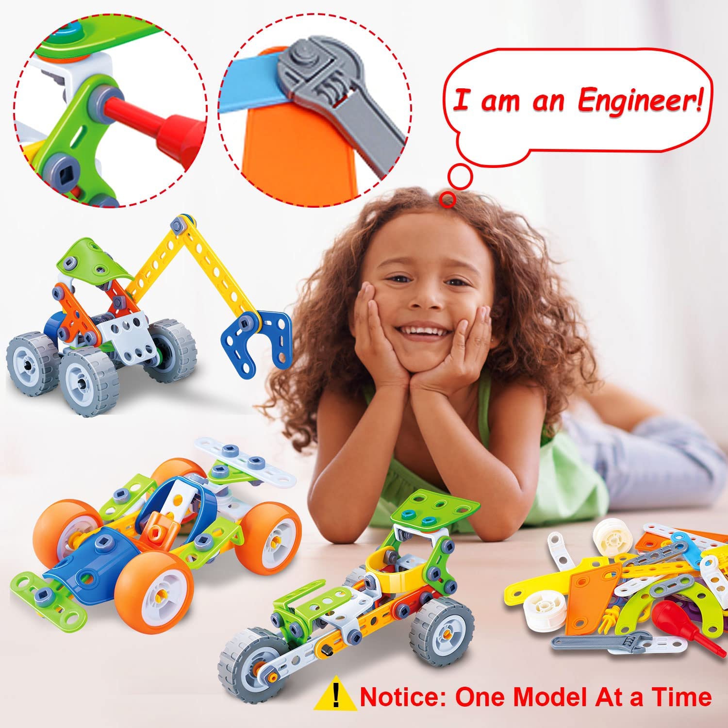 10 in 1 STEM Toys for 4 5 6 7 8 Year Old Boy, Building Toys for Kids Ages 4-5-6-7-8, Educational Stem Construction Toys