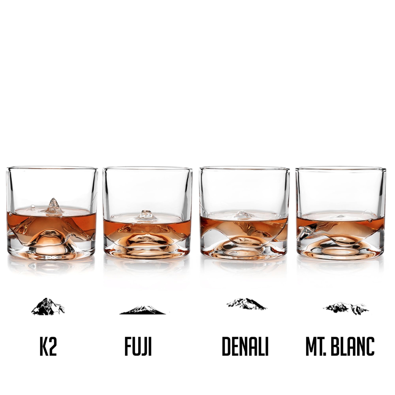 LiitON – Ensemble-cadeau de verres à whisky Heavy Crystal, 1 lb en verre bourbon congelable épais, cadeaux de whisky haut de gamme pour hommes,