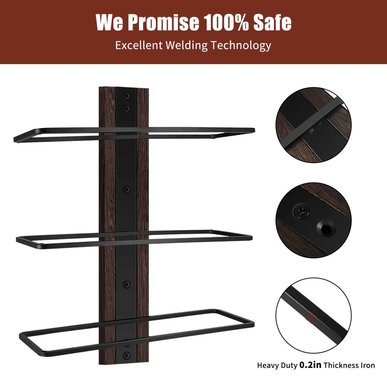 AGJIDSO Wine Rack Wall Mounted, 12 Bottles Solid Wood Wall Wine Rack, Wine Racks for Wall, Wine Holder Wall Mounted, Win