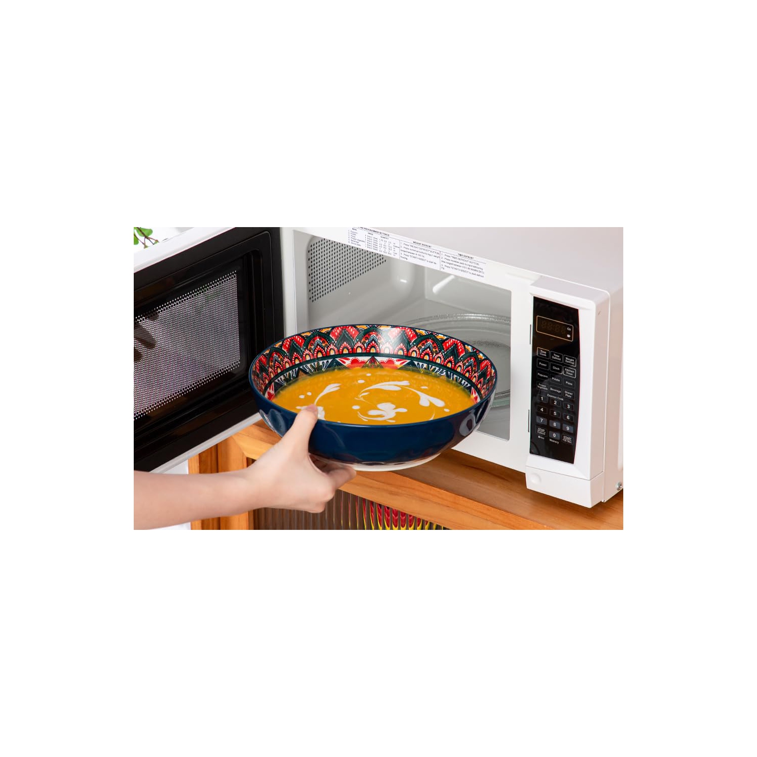 Grands bols DE service YUN TAO, bols à salade de fruits 10&nbsp;po, ensemble de 2 bols à pâtes de 75 oz, plats de service décoratifs pour Entertai