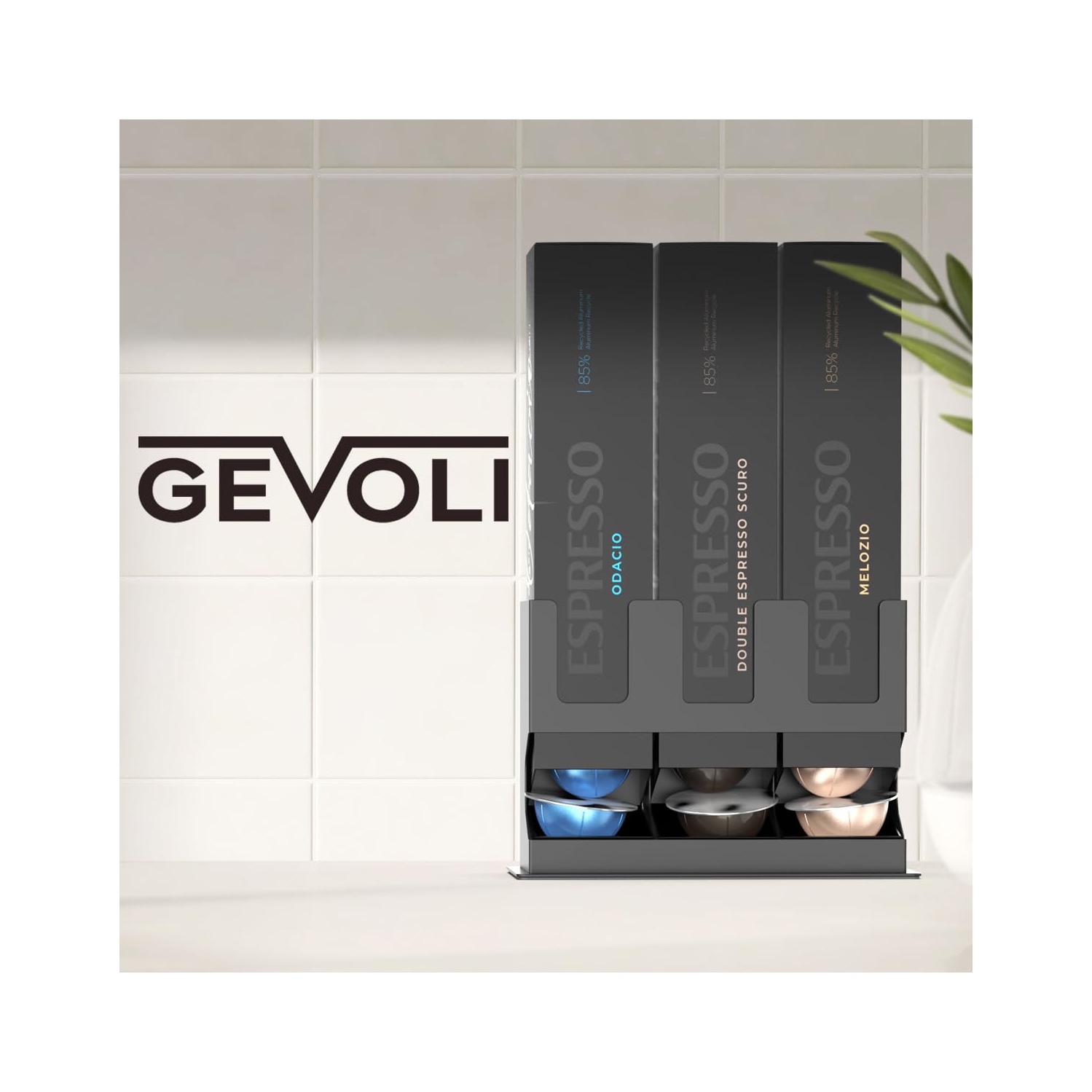 GALVANOX Pod Dispenser Designed for Nespresso Vertuo Capsules Freestanding Countertop Organizer St