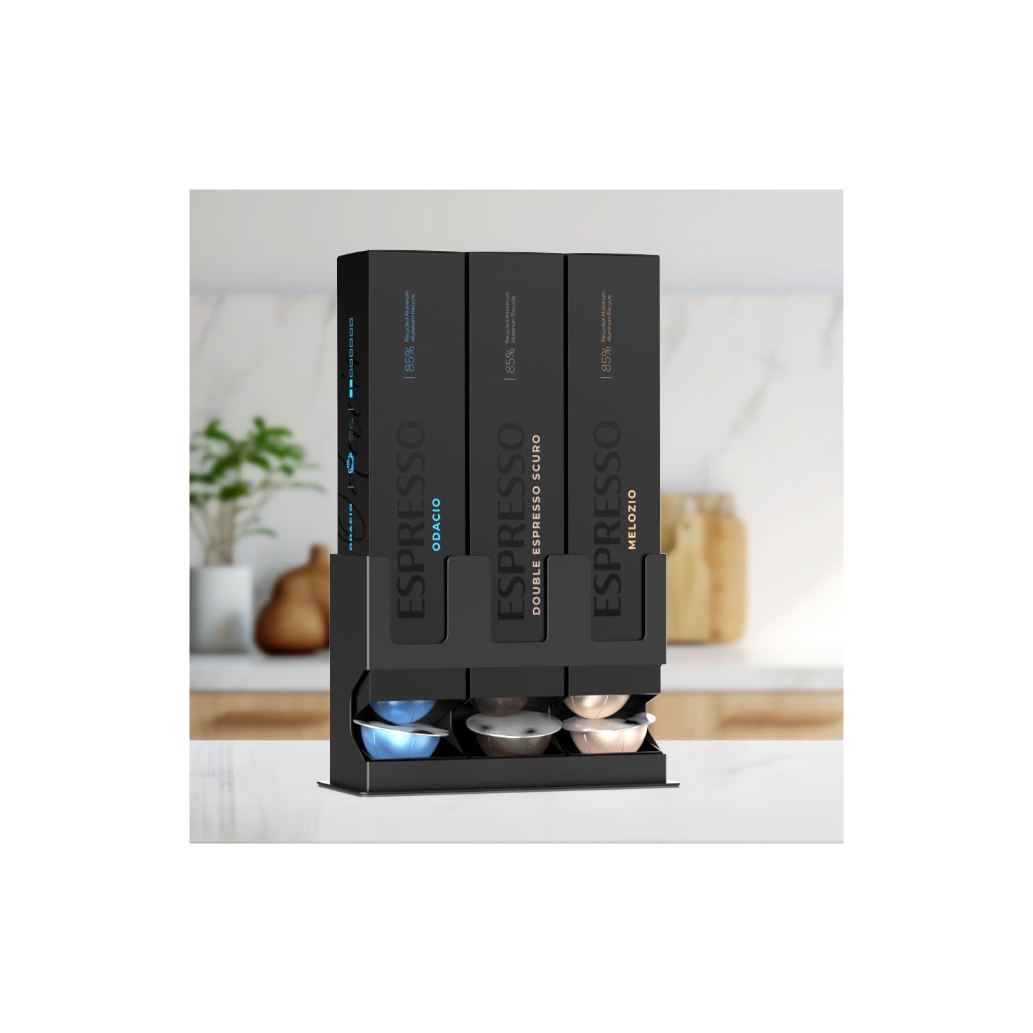 GALVANOX Pod Dispenser Designed for Nespresso Vertuo Capsules Freestanding Countertop Organizer St