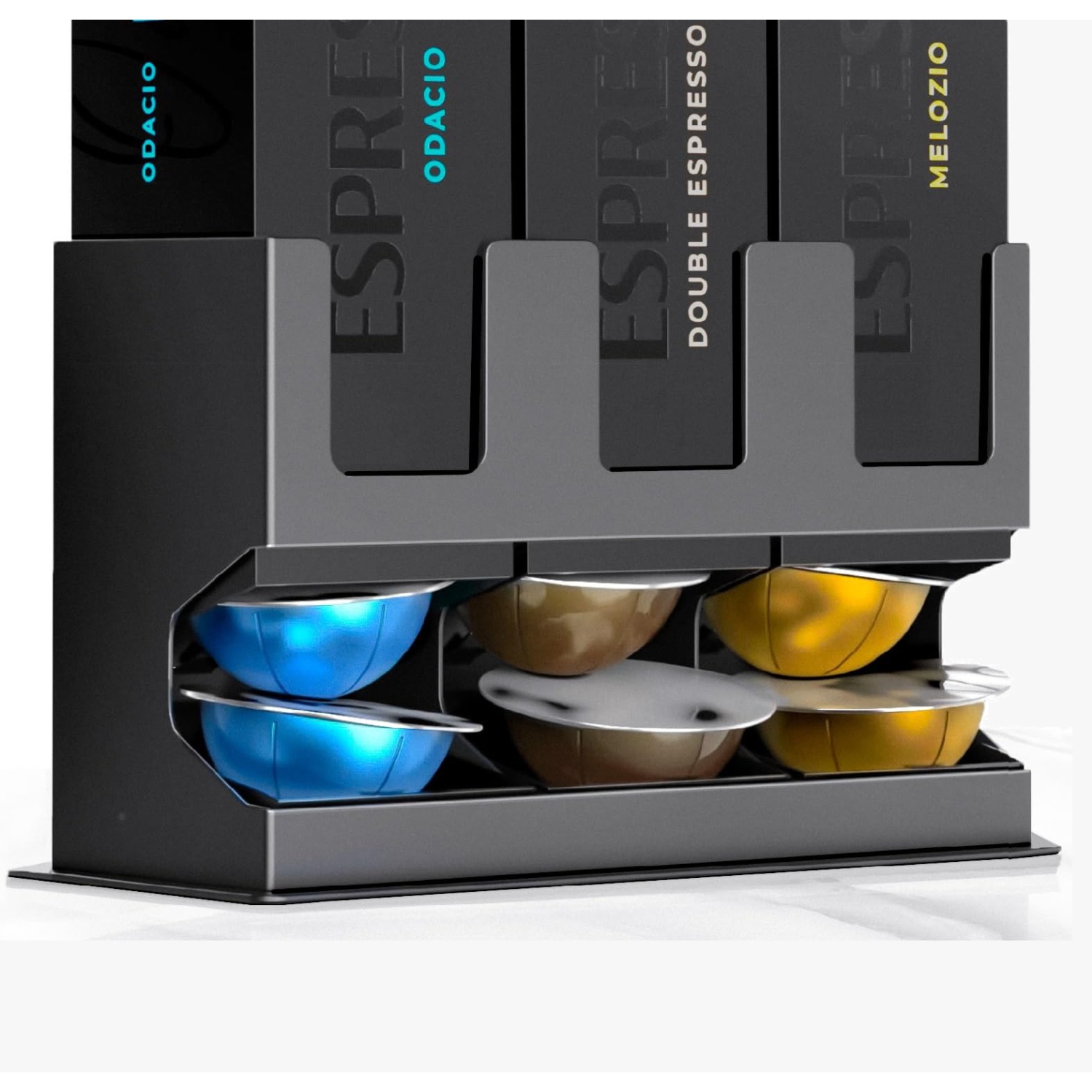 GALVANOX Pod Dispenser Designed for Nespresso Vertuo Capsules Freestanding Countertop Organizer St