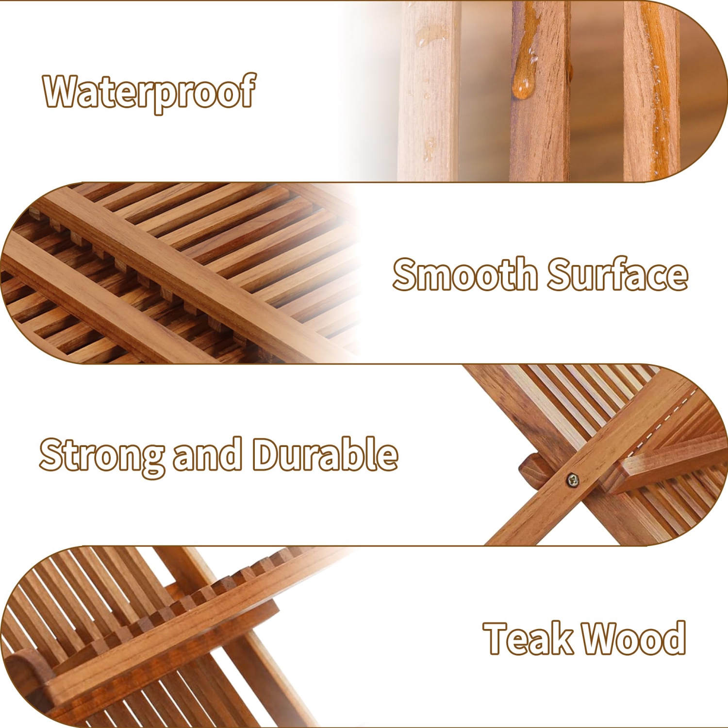 Support de séchage Utoplike pour assiettes en teck, égouttoir repliable à 2 niveaux, support de plaque pour comptoir de cuisine, pliable