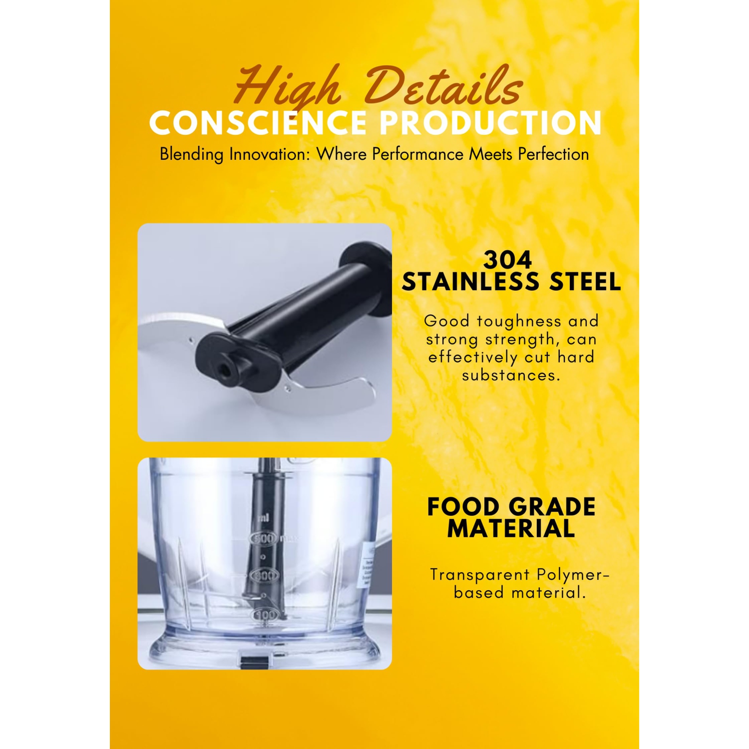 MegaWise Hand Blender Black 5-in-1 immersion Blender12 Speeds and Turbo Mode, Titanium Steel Blades, Handle, with Whisk,