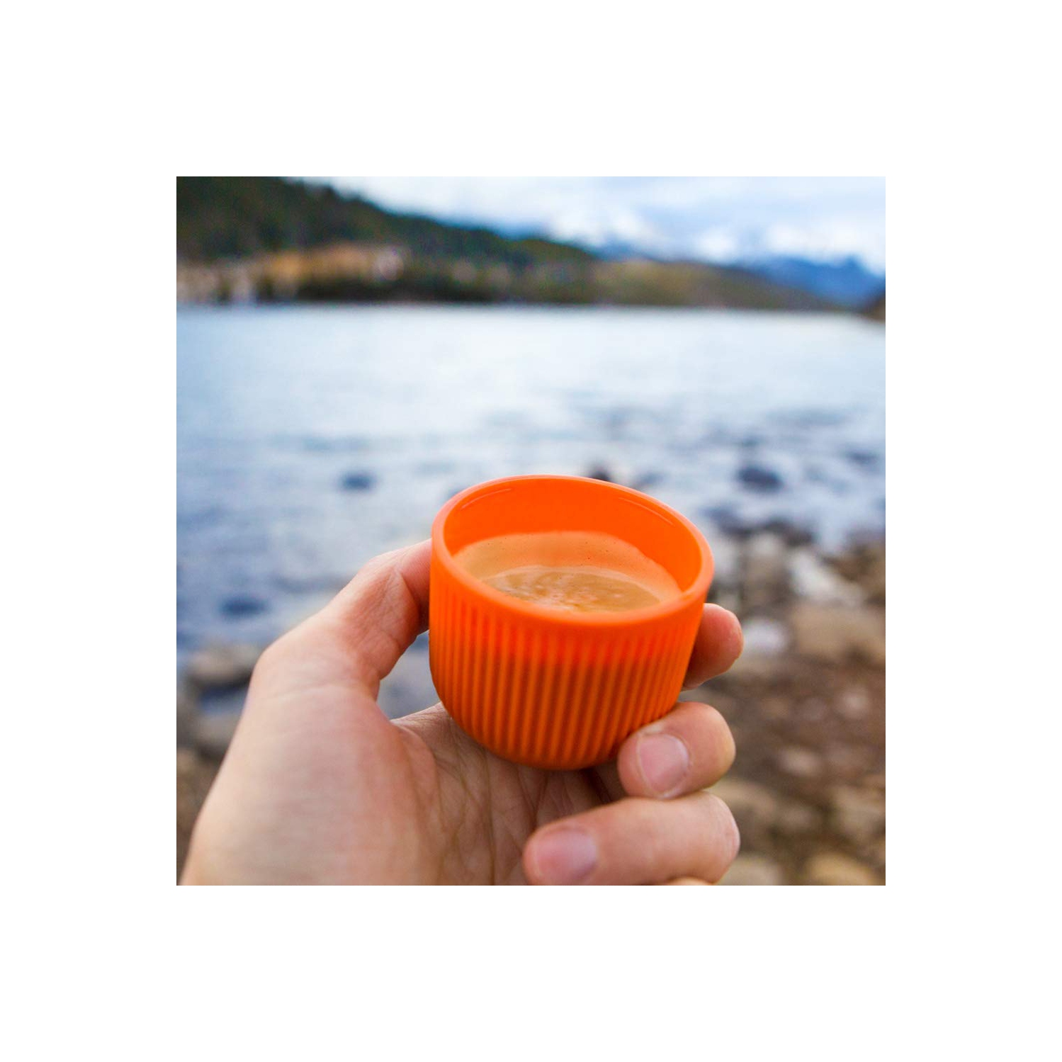 Machine à espresso portative Nanopresso de Wacaco, version améliorée de Minipresso, pression de 18 bars, édition Orange Patrol, très petite cafetière