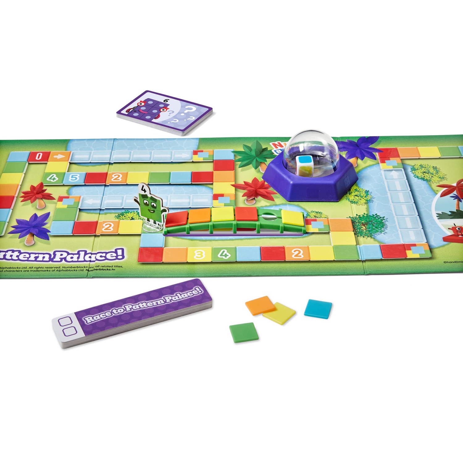 hand2mind Numberblocks Race to Pattern Palace! Board Game, Pattern and Color Recognition Game, Educational Board Games,
