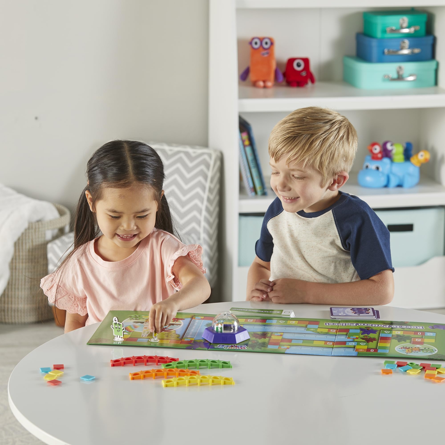 hand2mind Numberblocks Race to Pattern Palace! Board Game, Pattern and Color Recognition Game, Educational Board Games,