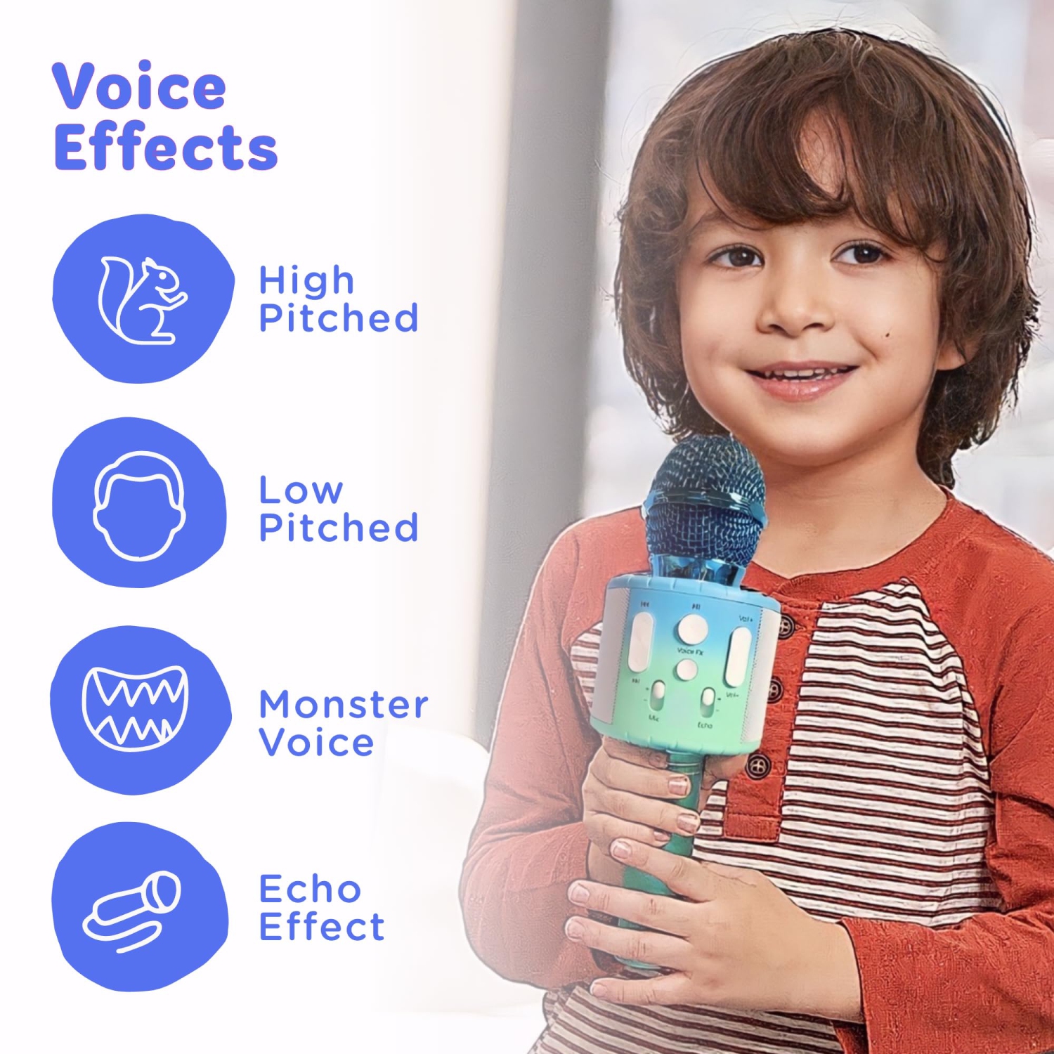 Move2Play, Kids Karaoke Microphone | Includes Pre-Loaded Songs & Bluetooth | Kids Birthday & Easter Gift | Toy for All A