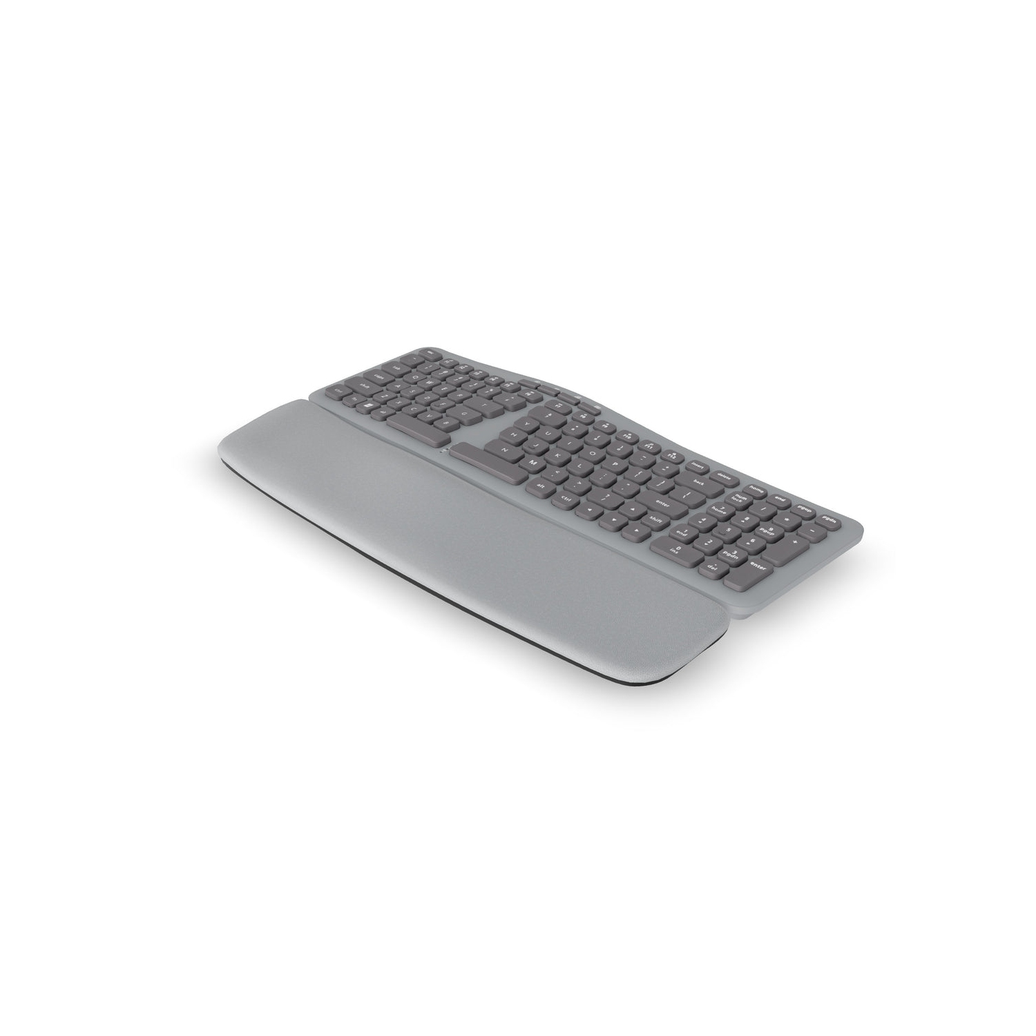 Clavier ergonomique sans fil Ergo de BlueDiamond, repose-poignet magnétique amovible, récepteur USB-A 2,4 GHz, disposition anglaise