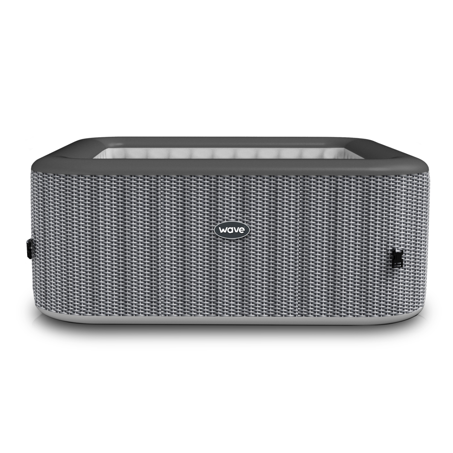 Pacific | Upto 6-Person Inflatable Hot Tub | Square | Integrated Heater | Gray Rattan