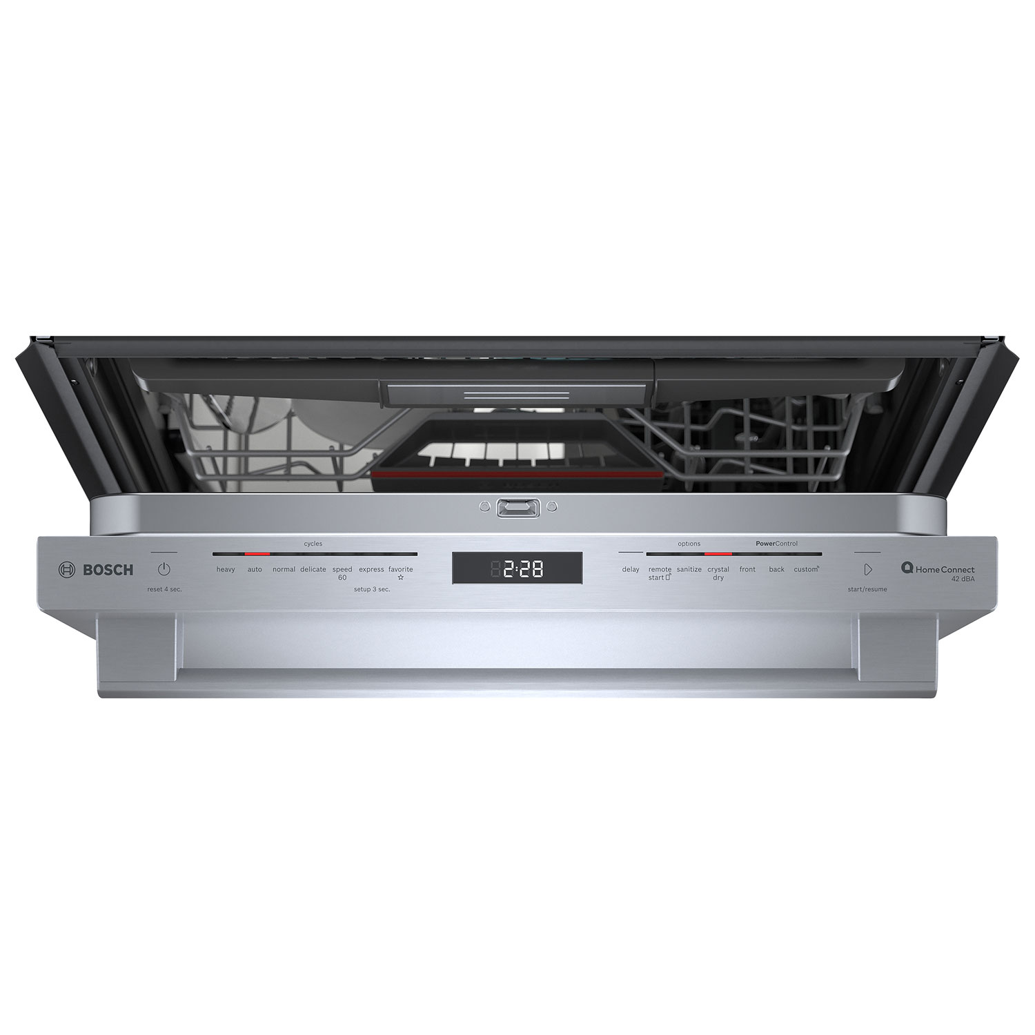 Bosch 800 Series 24" 42dB Built-In Dishwasher with Stainless Steel Tub & Third Rack - SS