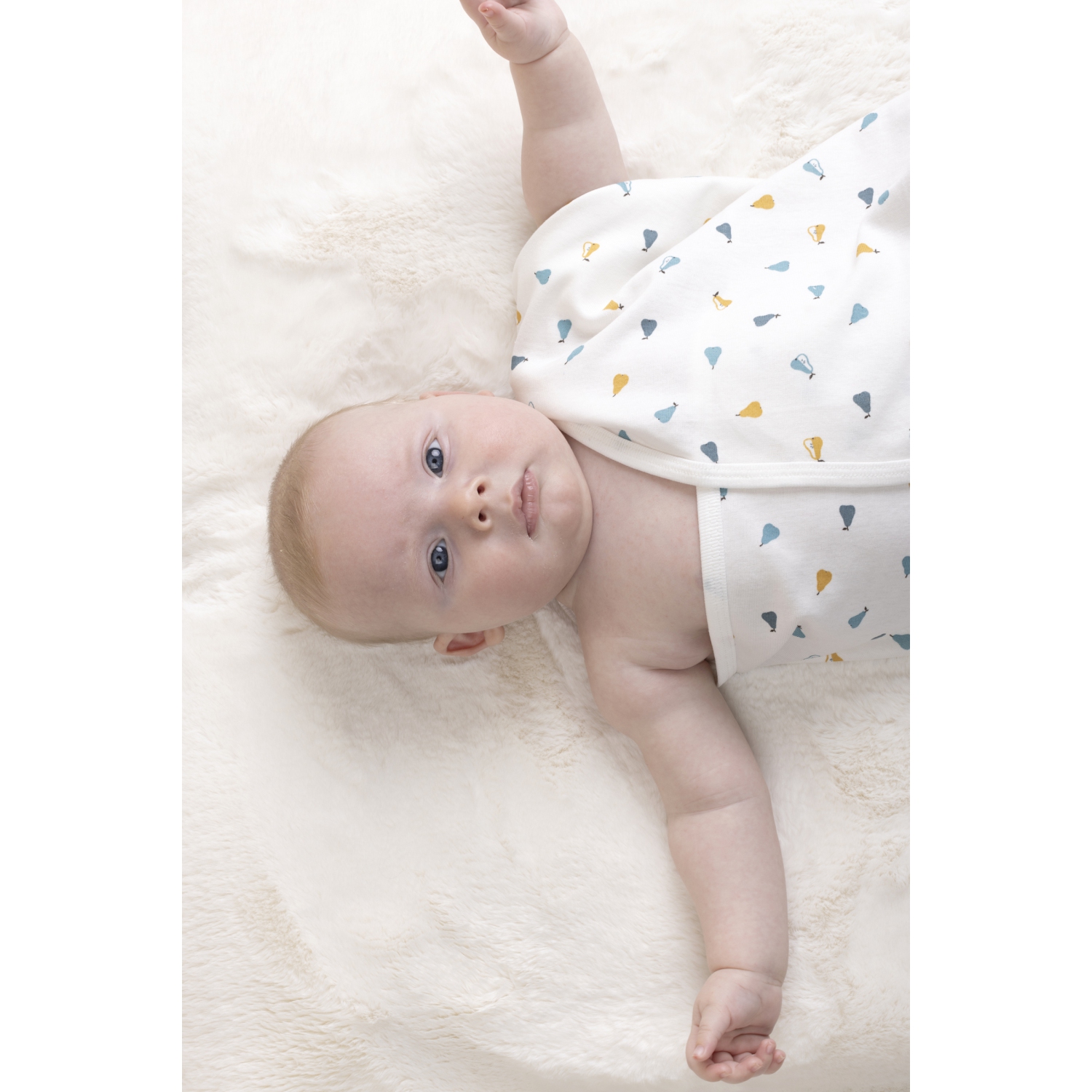 La couverture à imprimé de poires en coton biologique de qualité supérieure d'Elk Baby