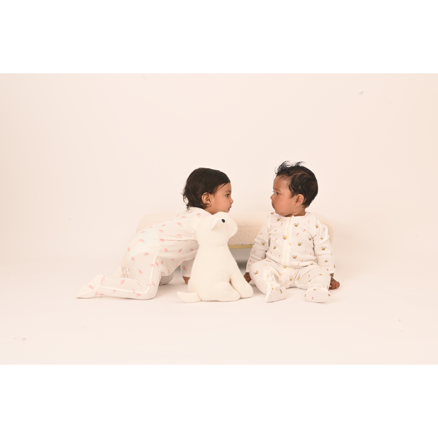 The Elk Baby Premium Organic Cotton Tulip/ Stripe Sleep and Grow Zippy