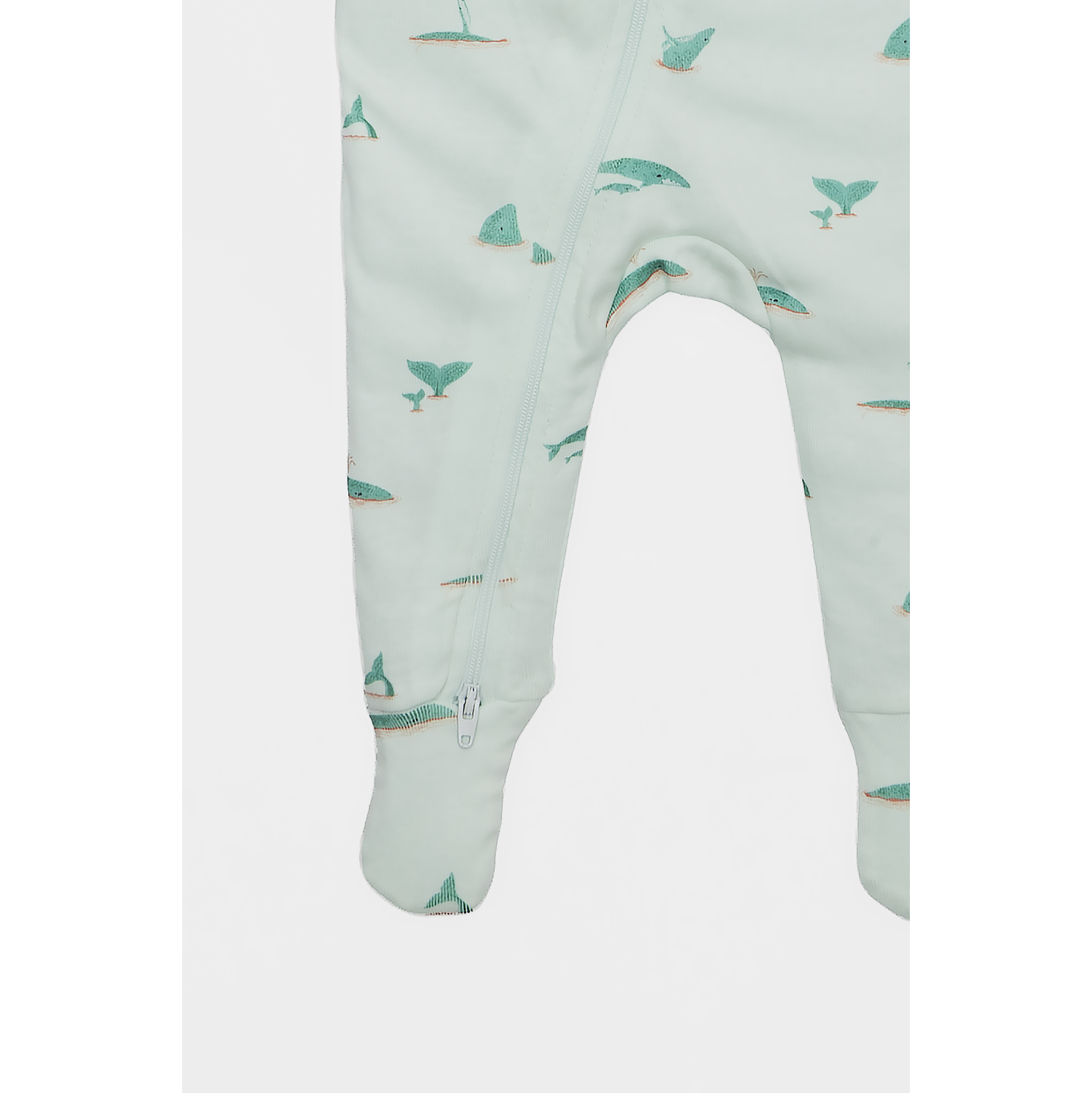 The Elk Baby Premium Organic Cotton Whale Play and Grow Zippy