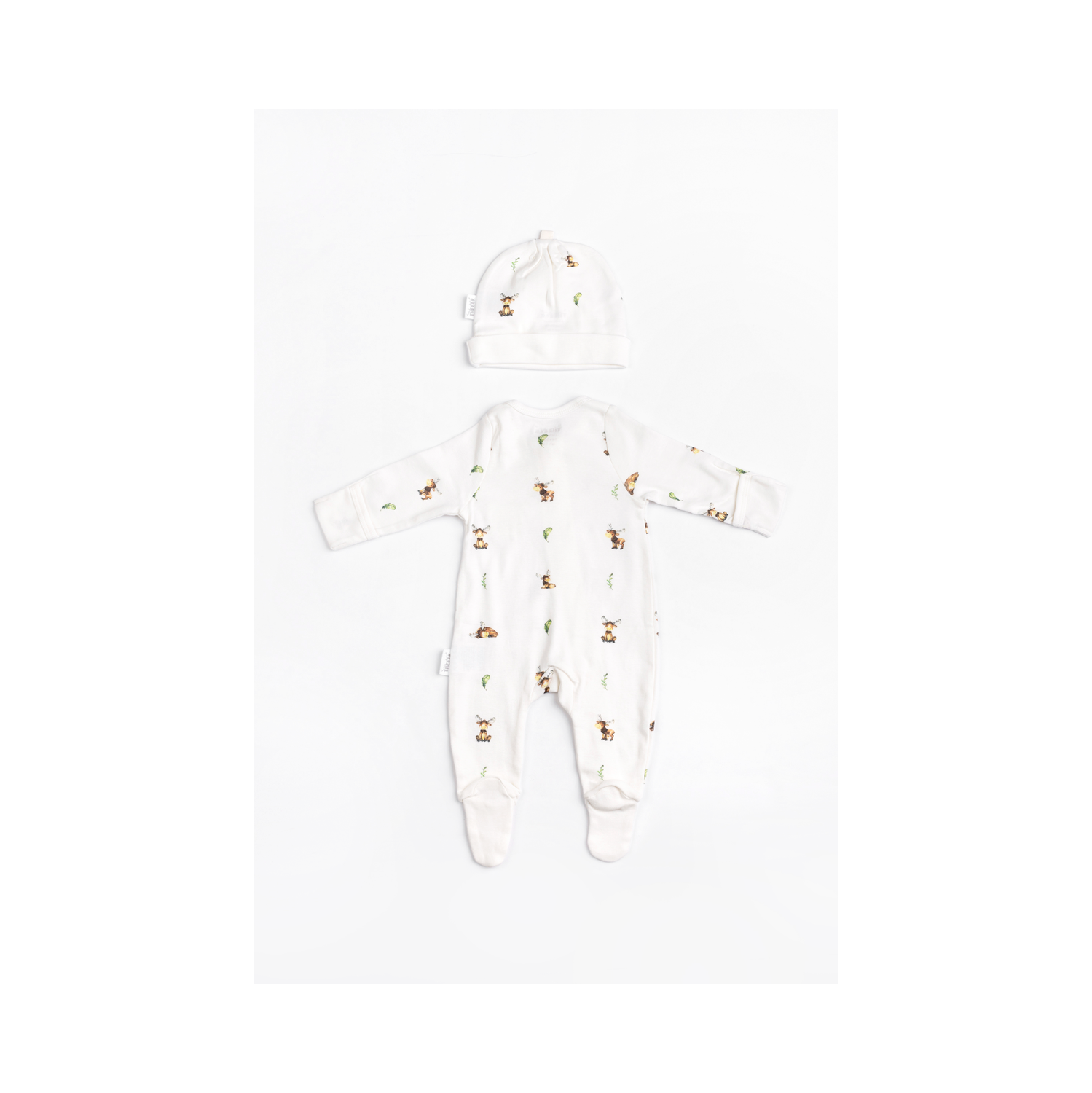 The Elk Baby Premium Organic Cotton Elk print Play and Grow Zippy